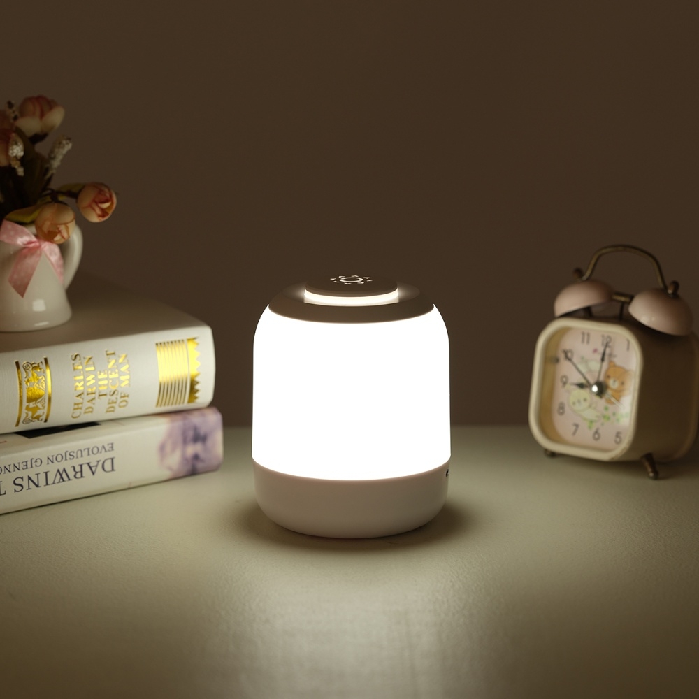 Настольный LED ночник с 3 цветами, регулировкой яркости 4000 mAh белый