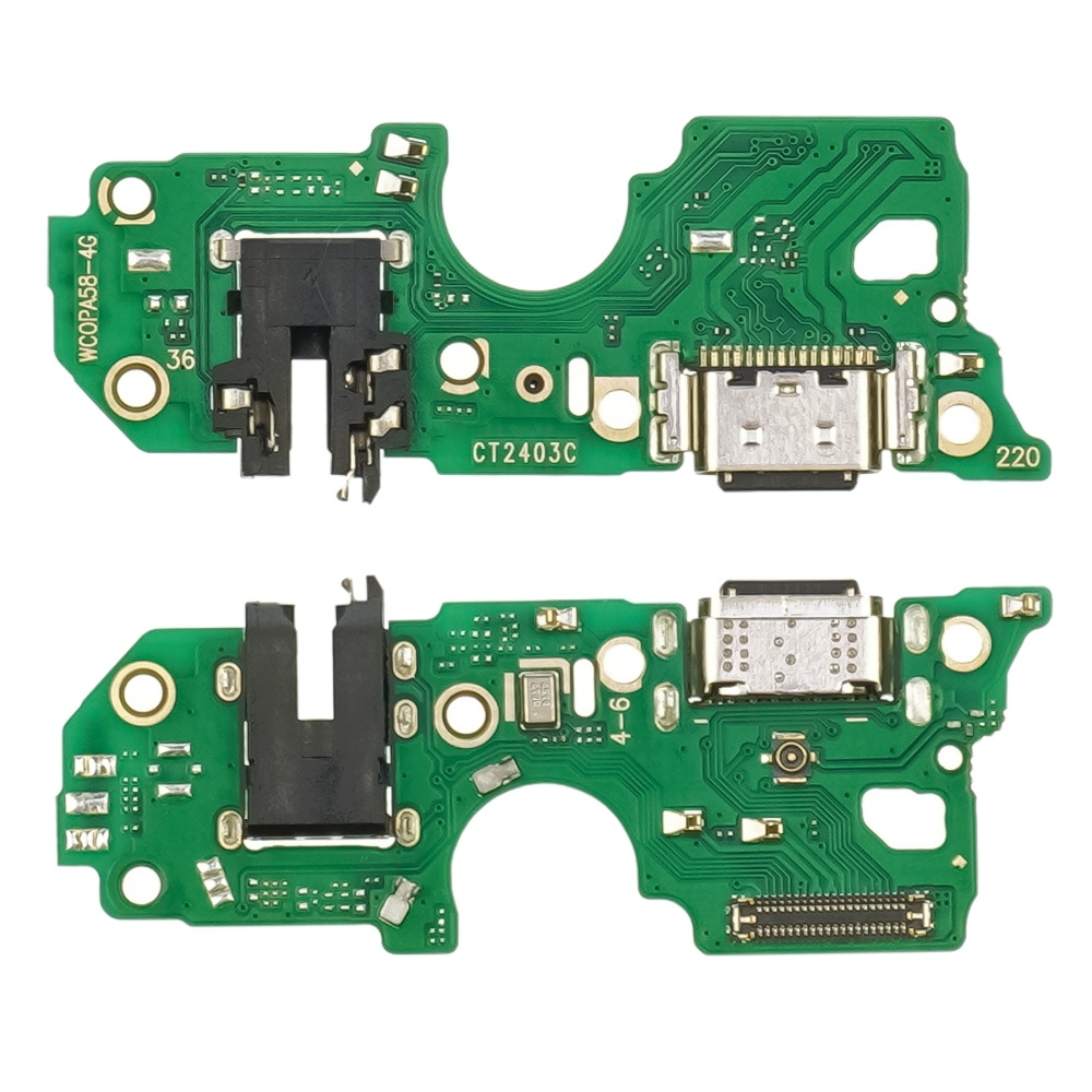 Плата зарядки Oppo A18, шлейф коннектора зарядки, с микрофоном, High Copy