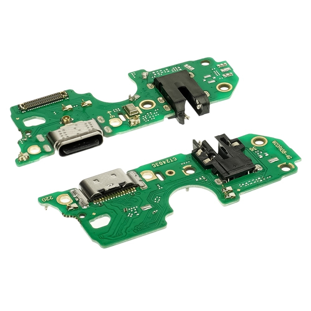 Плата зарядки Oppo A18, шлейф коннектора зарядки, с микрофоном, High Copy