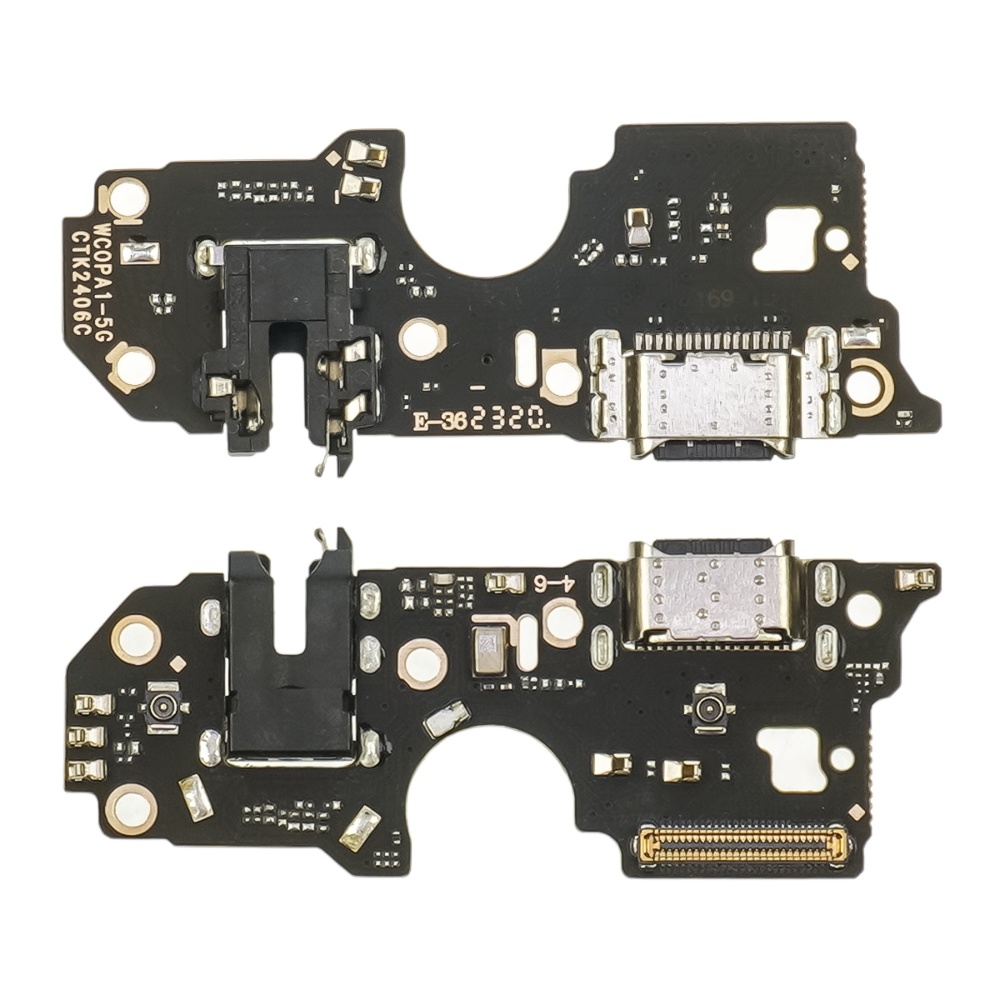 Плата зарядки Oppo A98 (5G), шлейф коннектора зарядки, с микрофоном, High Copy