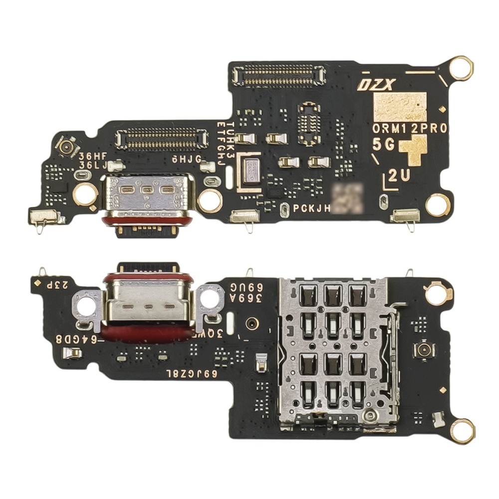 Плата зарядки Realme 12 Pro (5G), шлейф коннектора зарядки, с микрофоном, High Copy