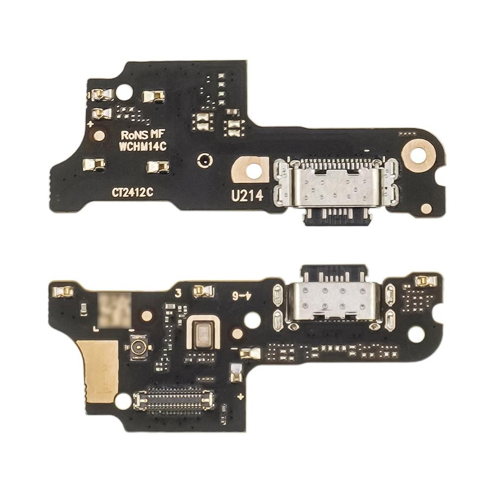 Плата зарядки Xiaomi Redmi 14C, шлейф коннектора зарядки, с микрофоном, High Copy