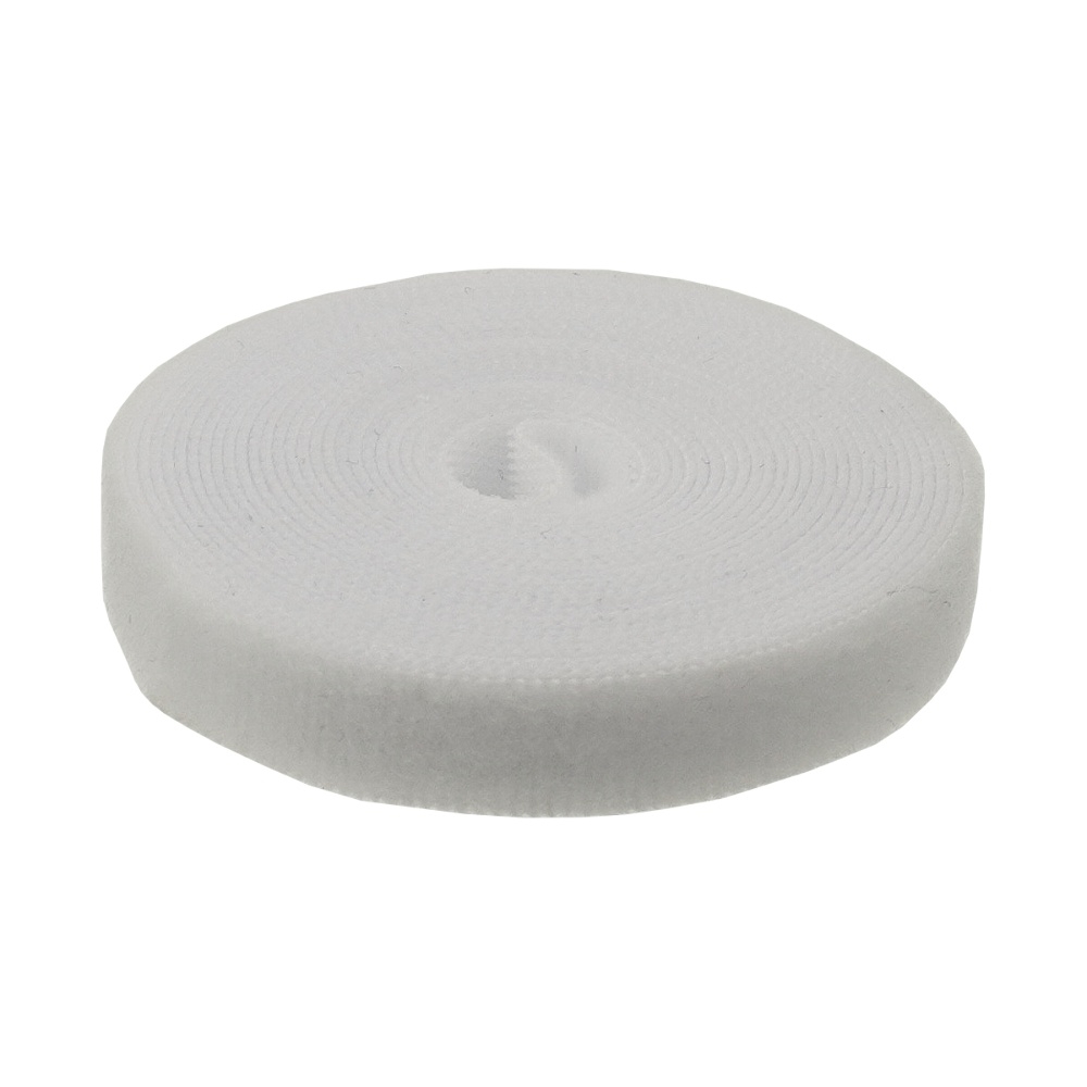 Кабельный органайзер Aida для стяжки проводов с липучкой, 10 мм x 3 м, белый