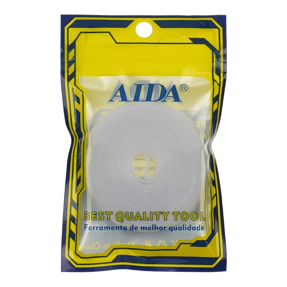 Кабельный органайзер Aida для стяжки проводов с липучкой, 10 мм x 3 м, белый