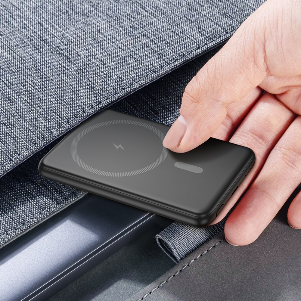 Power bank Hoco J140A 5000mAh PD 20W магнитный с функцией беспроводной зарядки black