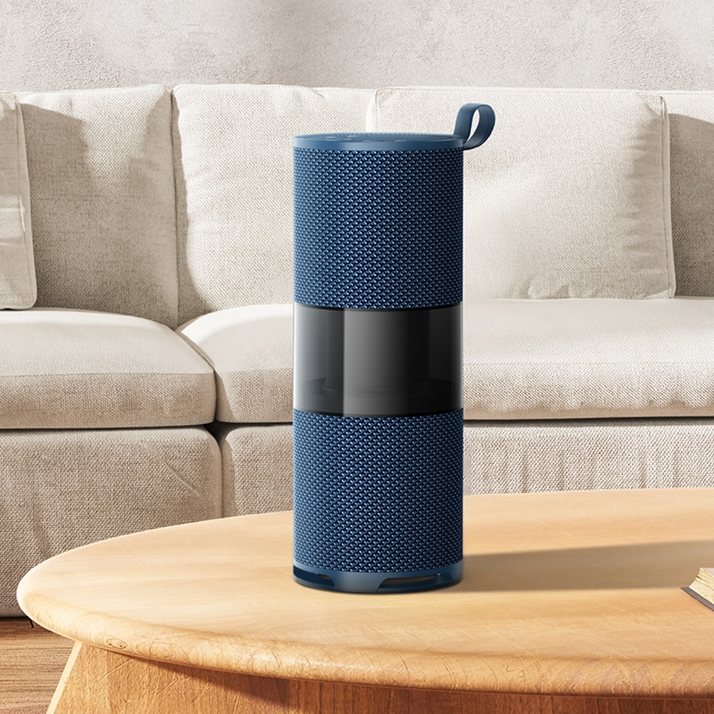 Портативная Bluetooth колонка Hoco HC29 с LED подсветкой blue