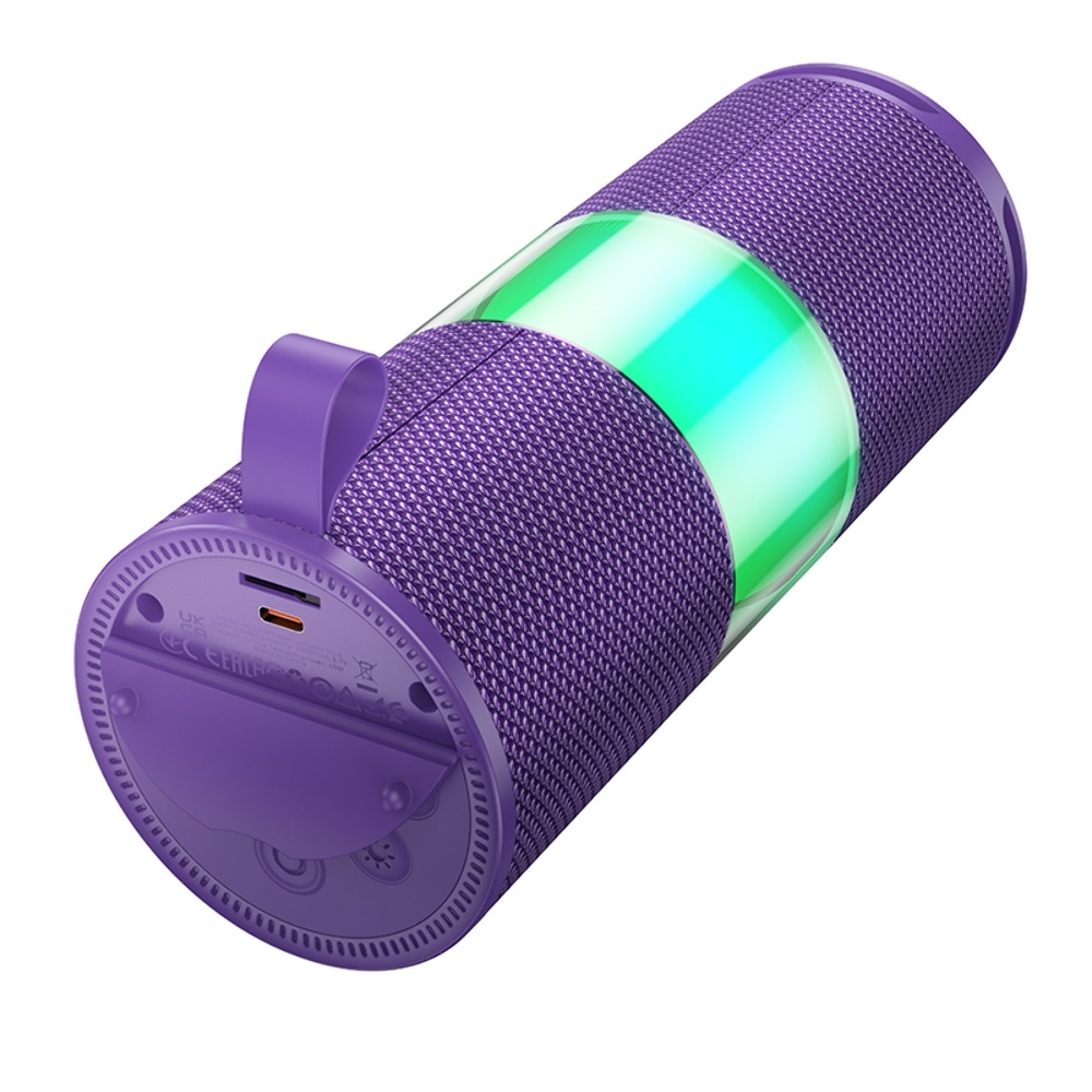 Портативная Bluetooth колонка Hoco HC29 с LED подсветкой purple