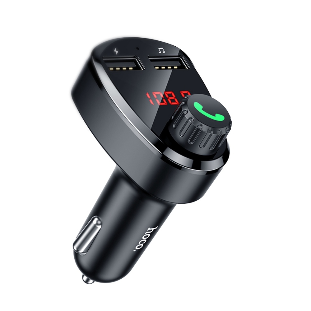 Автомобильное зарядное устройство Hoco DE24 2 USB c FM-модулятором black