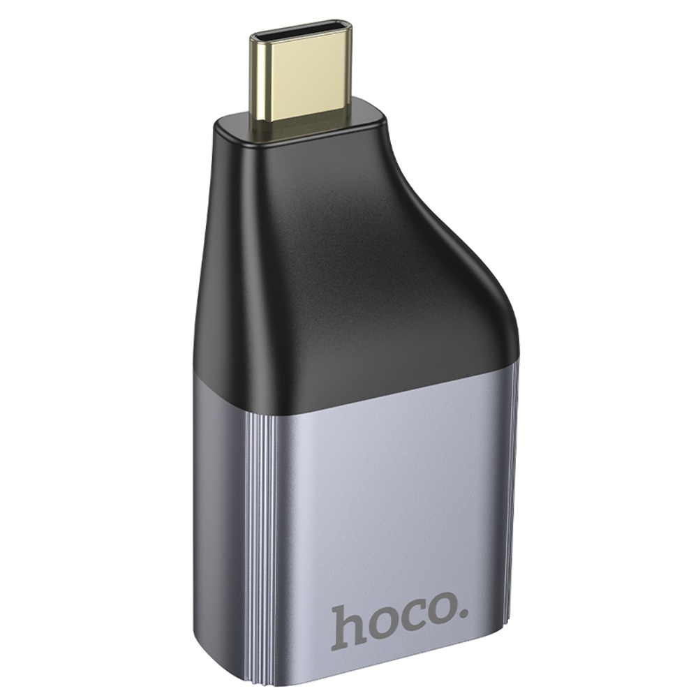 Адаптер переходник Hoco UA34 Type-C to VGA metal grey
