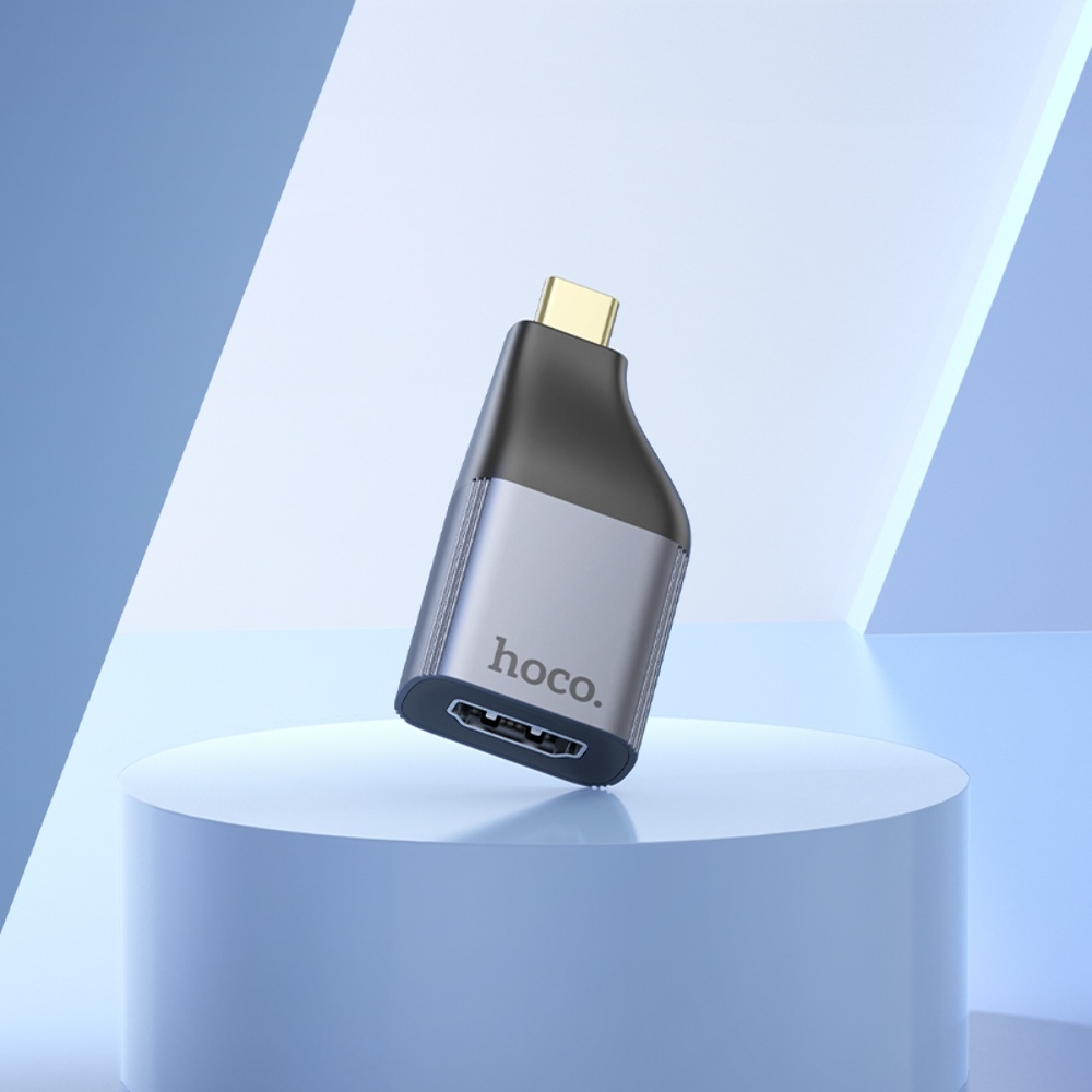 Адаптер переходник Hoco UA33 Type-C to HDTV metal grey