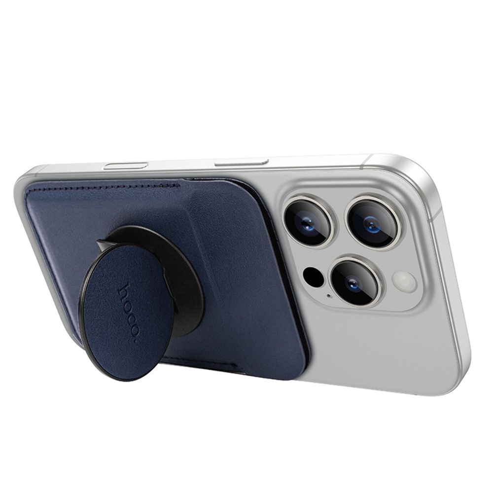 Магнитная карта держатель для телефона Hoco GT6 blue