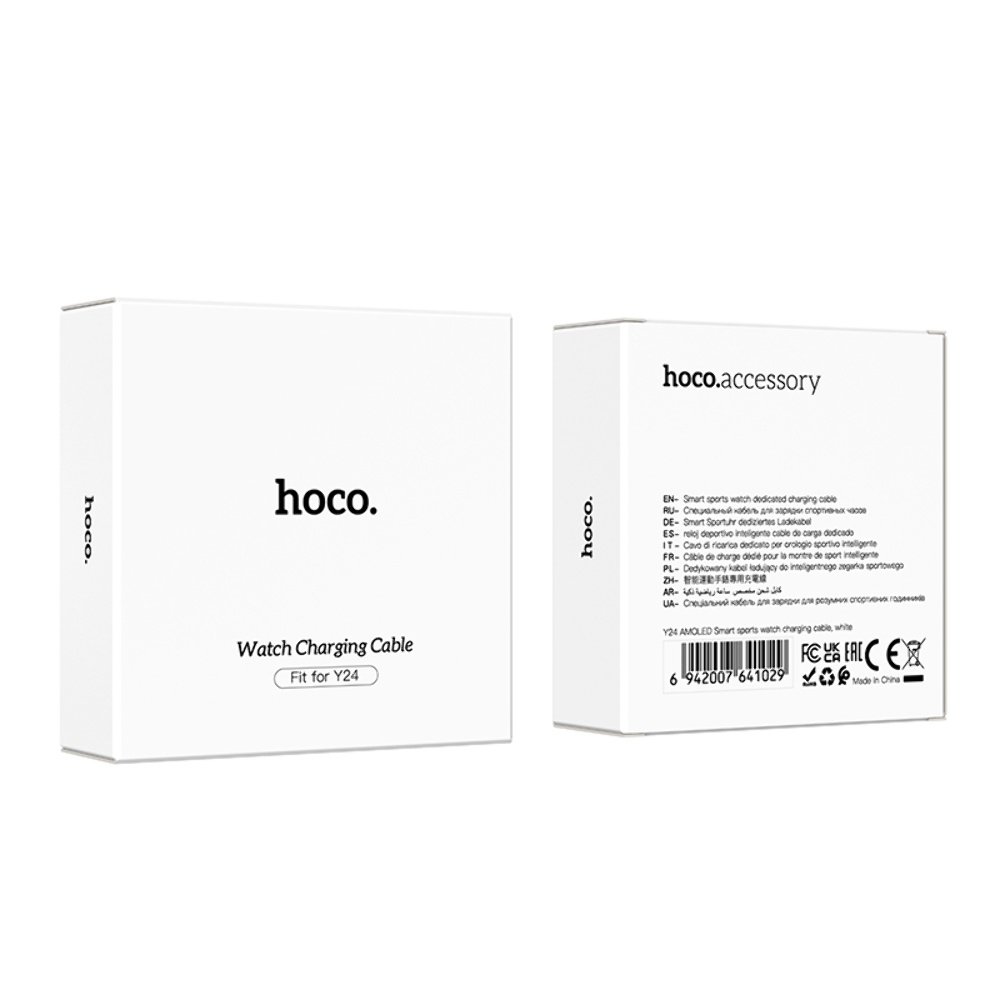 USB кабель для смарт часов Hoco Y24 white