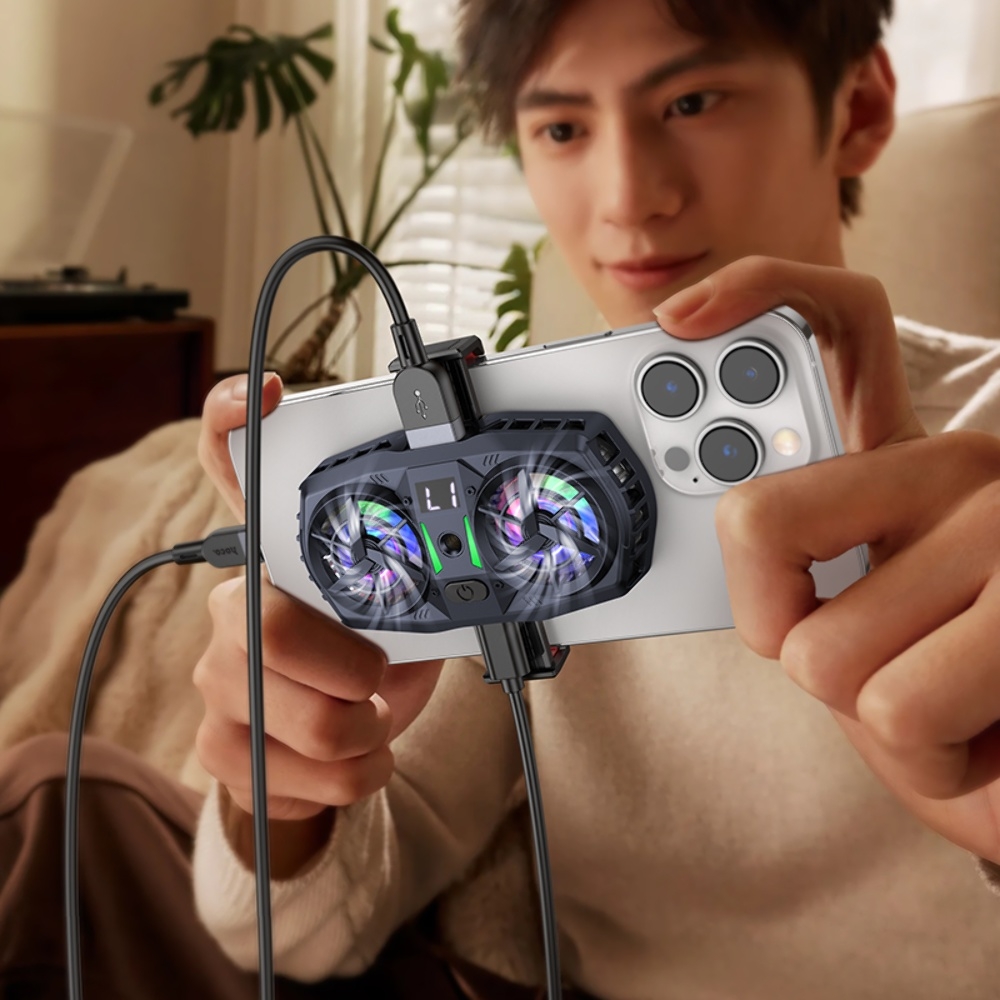 Кулер активного охлаждения для телефона Hoco GM36 black