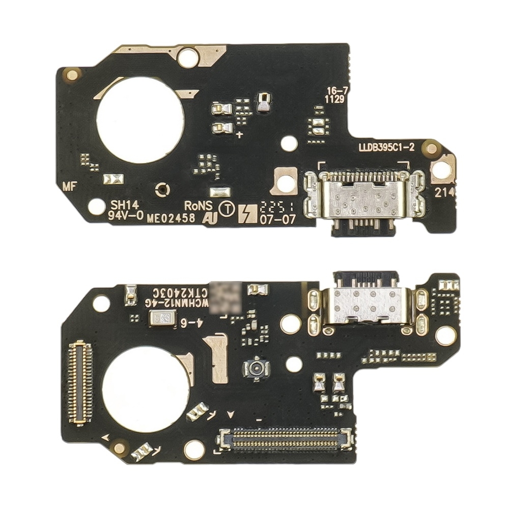Плата зарядки Xiaomi Redmi Note 12 4G, шлейф коннектора зарядки, с микрофоном, High Copy