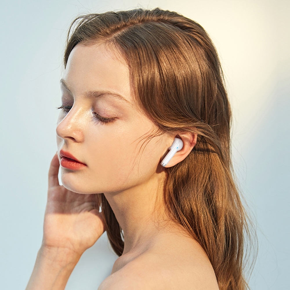 Беспроводные TWS наушники Hoco EQ2 Plus вакуумные white