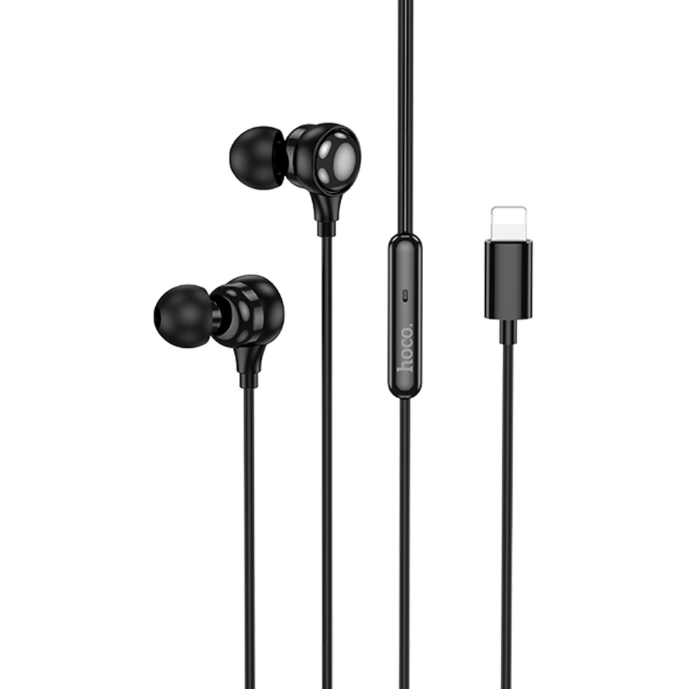 Наушники вакуумные Hoco M116 с микрофоном Lightning black