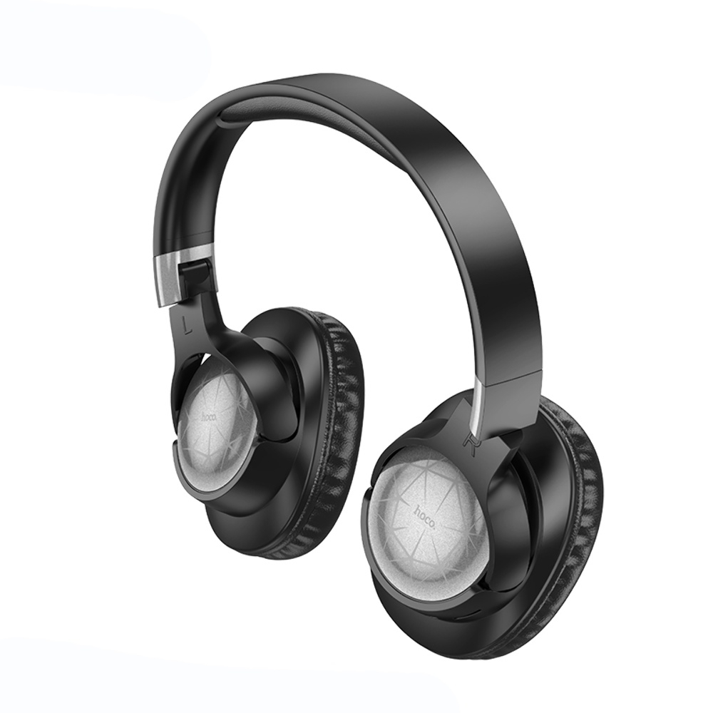 Беспроводные наушники Hoco ESD19 накладные с LED подсветкой black