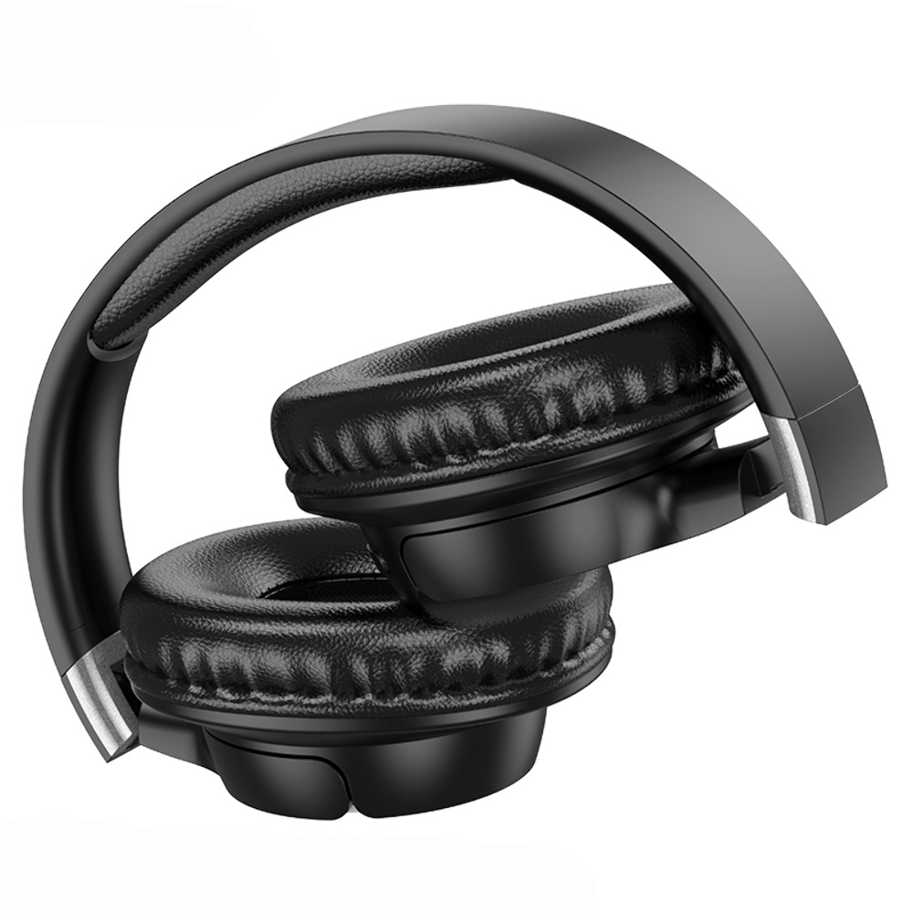 Беспроводные наушники Hoco ESD19 накладные с LED подсветкой black