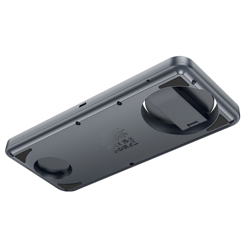 Беспроводное зарядное устройство Hoco CQ22 3в1 магнитное metal gray