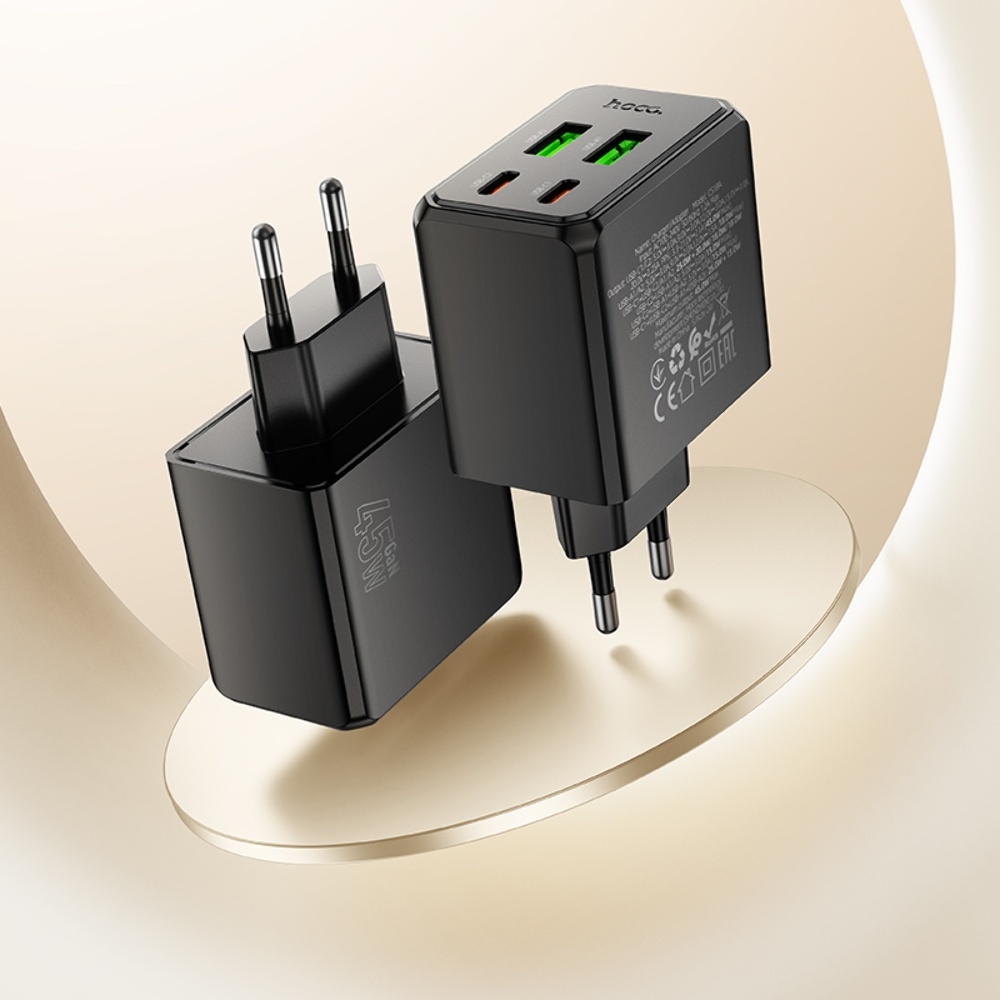 Сетевое зарядное устройство Hoco CS18A 2 USB/ 2 Type-C PD 45W black