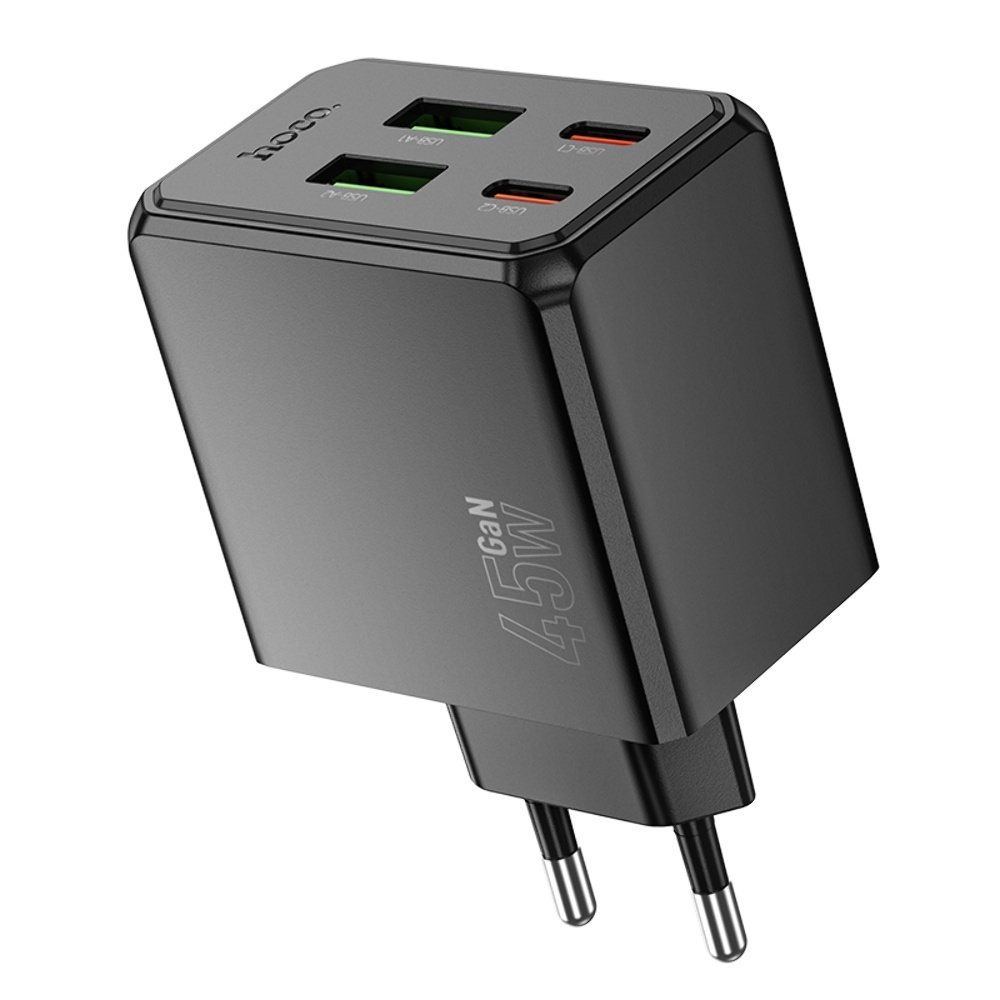 Сетевое зарядное устройство Hoco CS18A 2 USB/ 2 Type-C PD 45W black