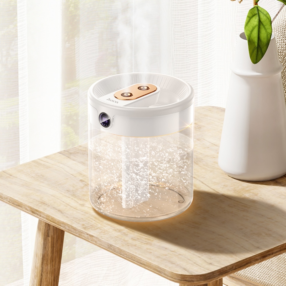 Увлажнитель воздуха Hoco HX31 с двойным распылением и цифровым дисплеем white