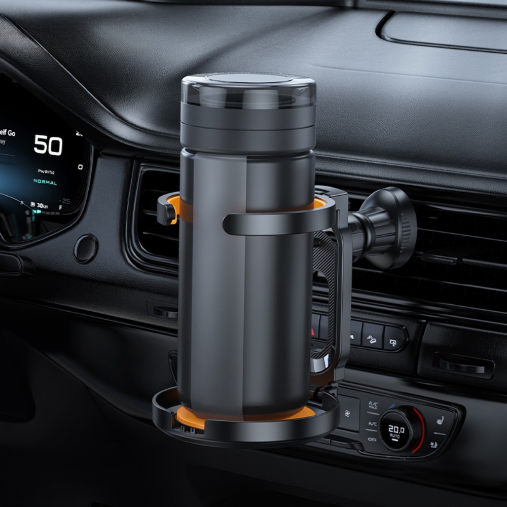 Автомобильный подстаканник в дефлектор Hoco ZP14 black orange