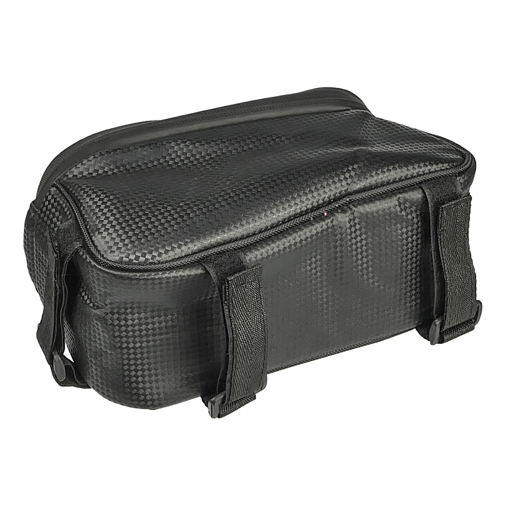 Вело-мото сумка мягкая с держателем для телефона чёрная