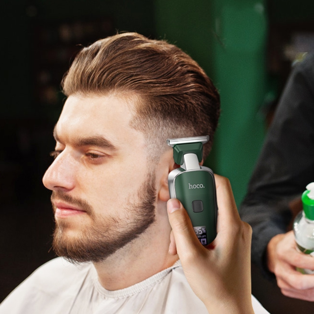 Машинка для стрижки волос Hoco HP23 green