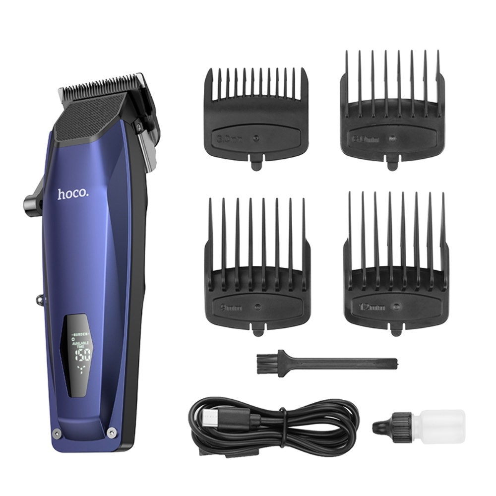 Портативная машинка для стрижки волос Hoco HP21 blue