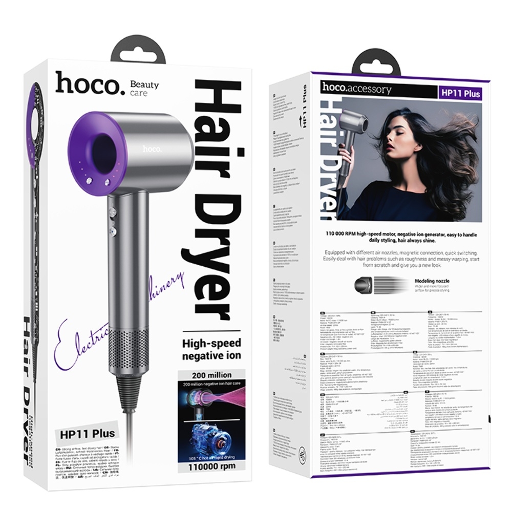 Фен для волос Hoco HP11 Plus purple