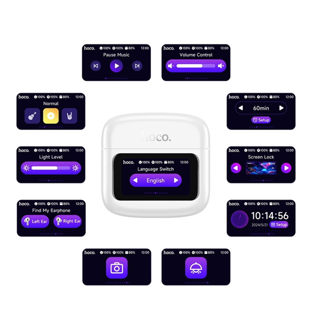 Беспроводные TWS наушники Hoco EQ14 вакуумные white