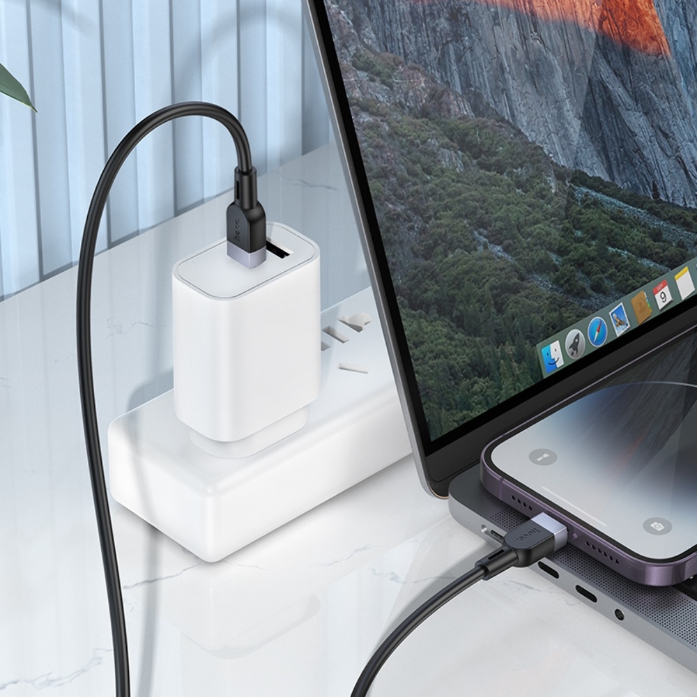 Кабель Hoco X109 Type-C to Lightning 3m black