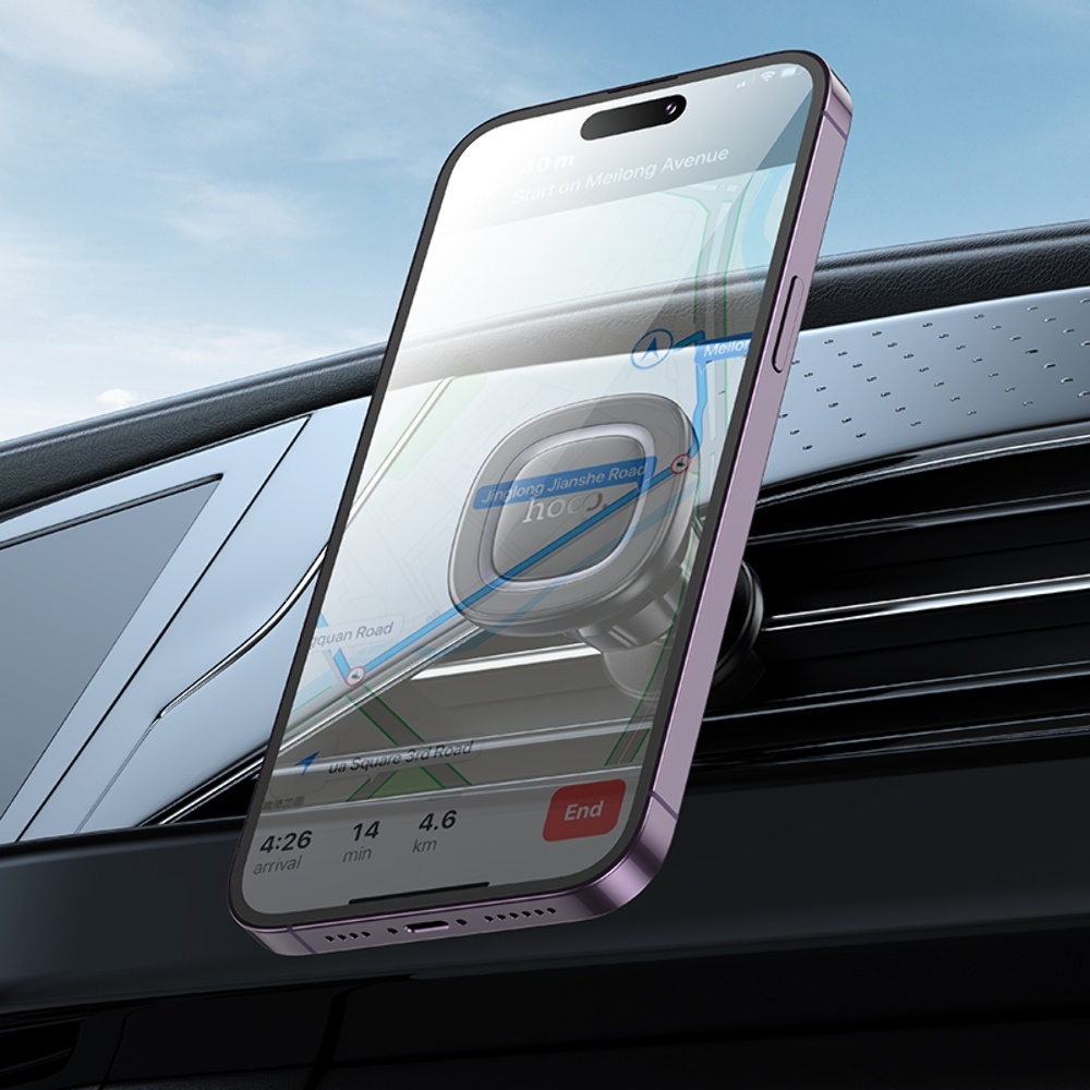 Автодержатель Hoco H72 магнитный black metal gray