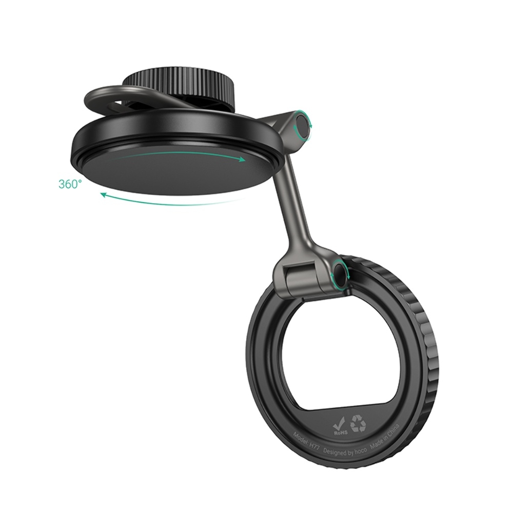 Автодержатель Hoco H77 магнитный black metal grey