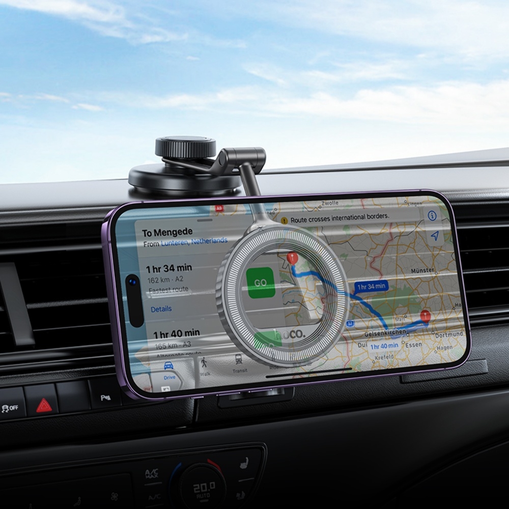 Автодержатель Hoco H77 магнитный black metal grey