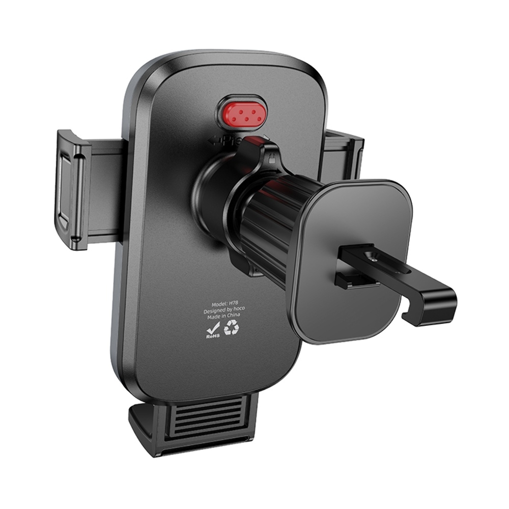 Автодержатель Hoco H78 black metal grey