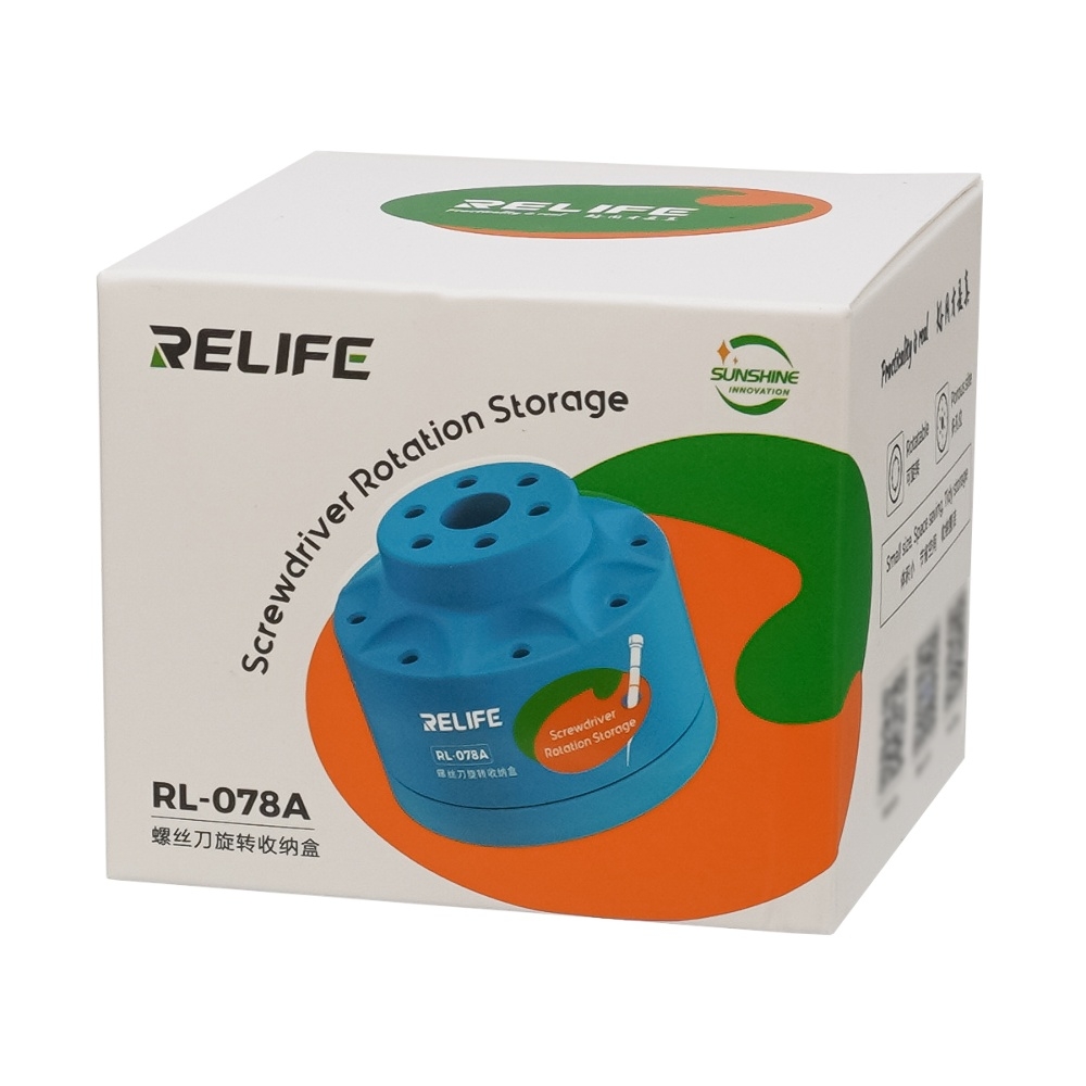 Настольный органайзер для инструментов Relife RL-078A, роторный, диаметр 77 мм, высота 62 мм