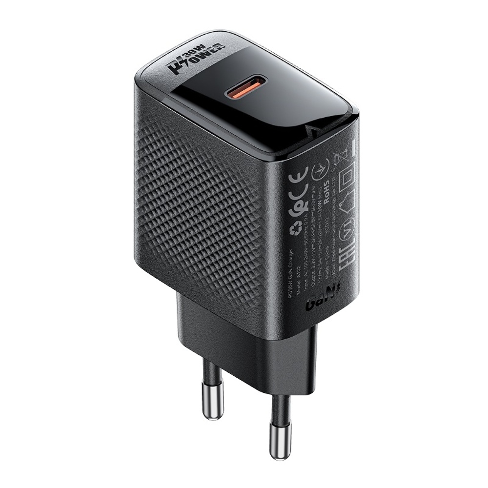 Сетевое зарядное устройство Acefast A102 Type-C PD30W черное