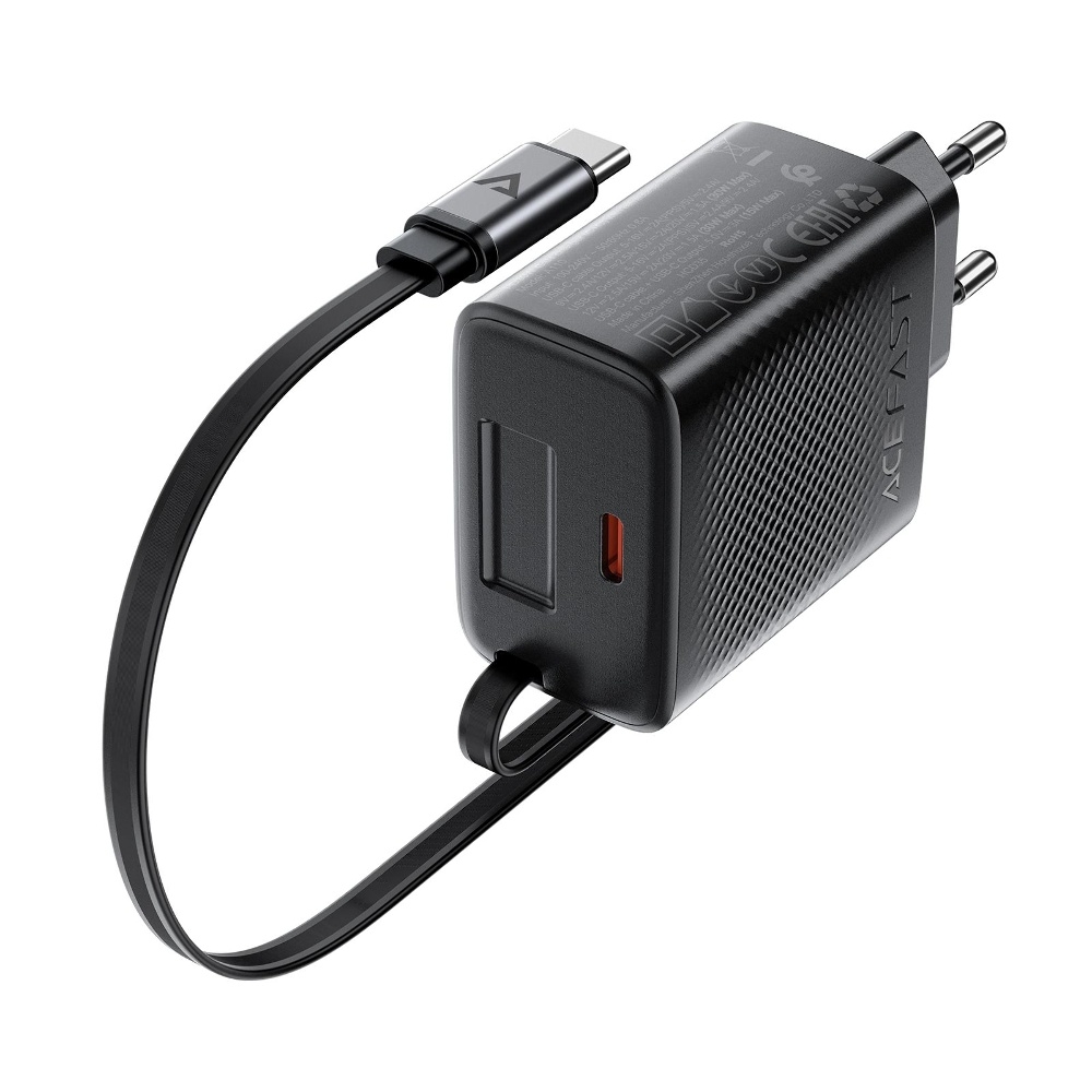 Сетевое зарядное устройство Acefast A110 2Type-C PD30W черное