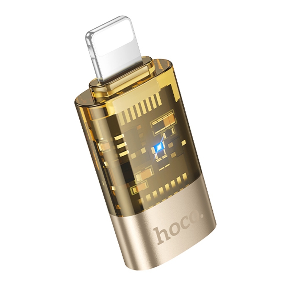 Адаптер LED Hoco UA38A Type-C to LED gold
