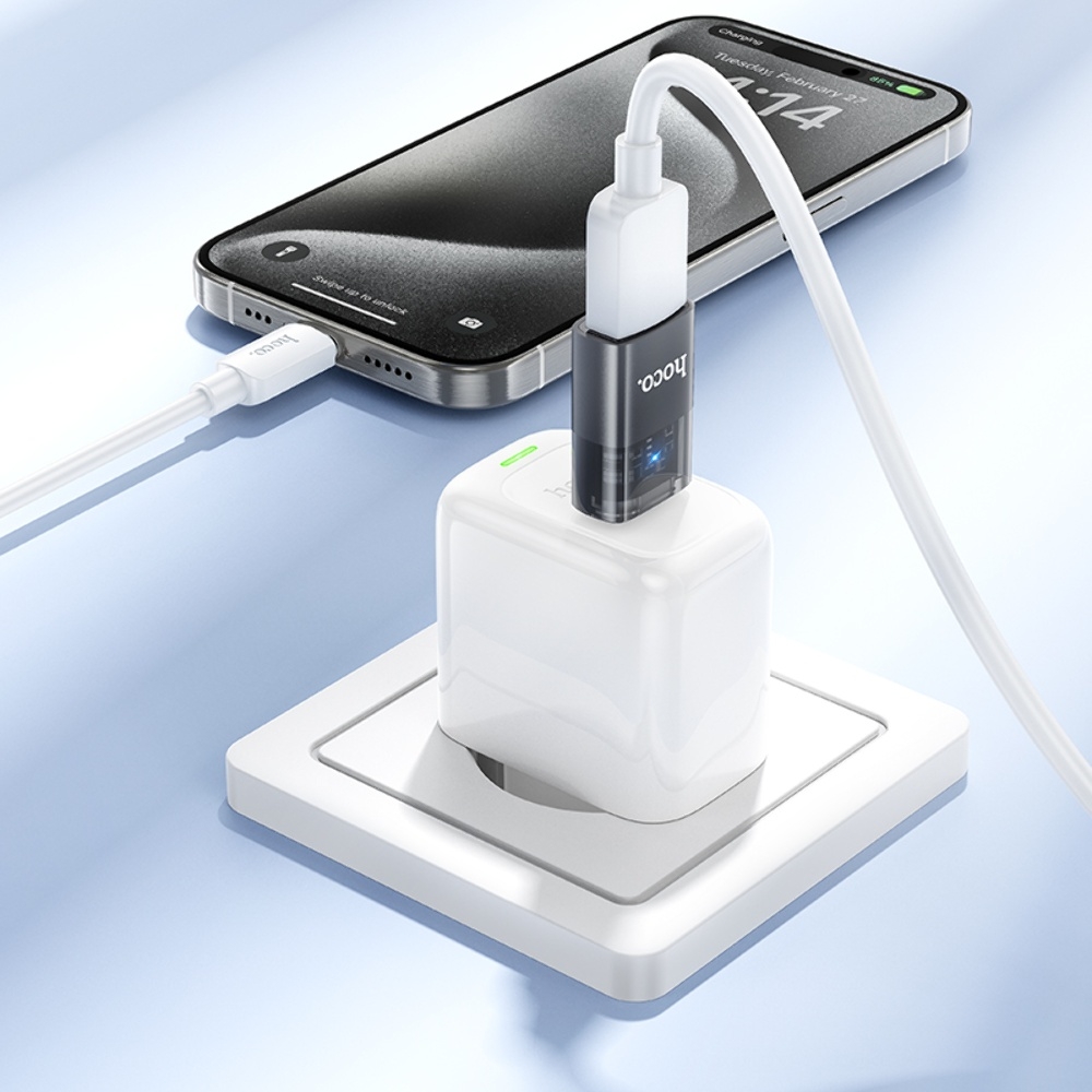 Адаптер переходник Hoco UA36B Type-C to USB black