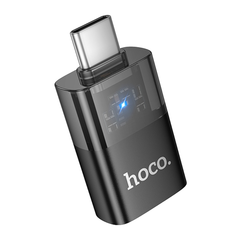 Адаптер переходник Hoco UA36B Type-C to USB black