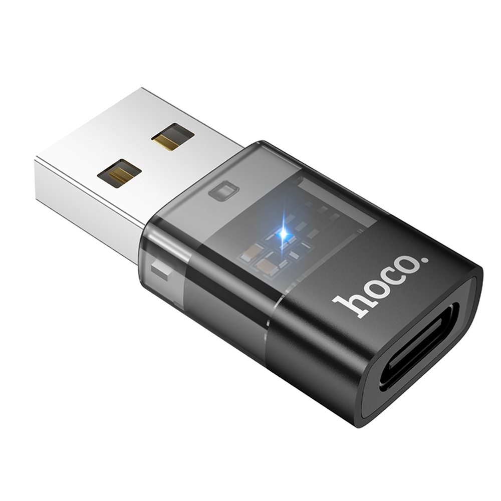 Адаптер переходник Hoco UA36C USB to Type-C black