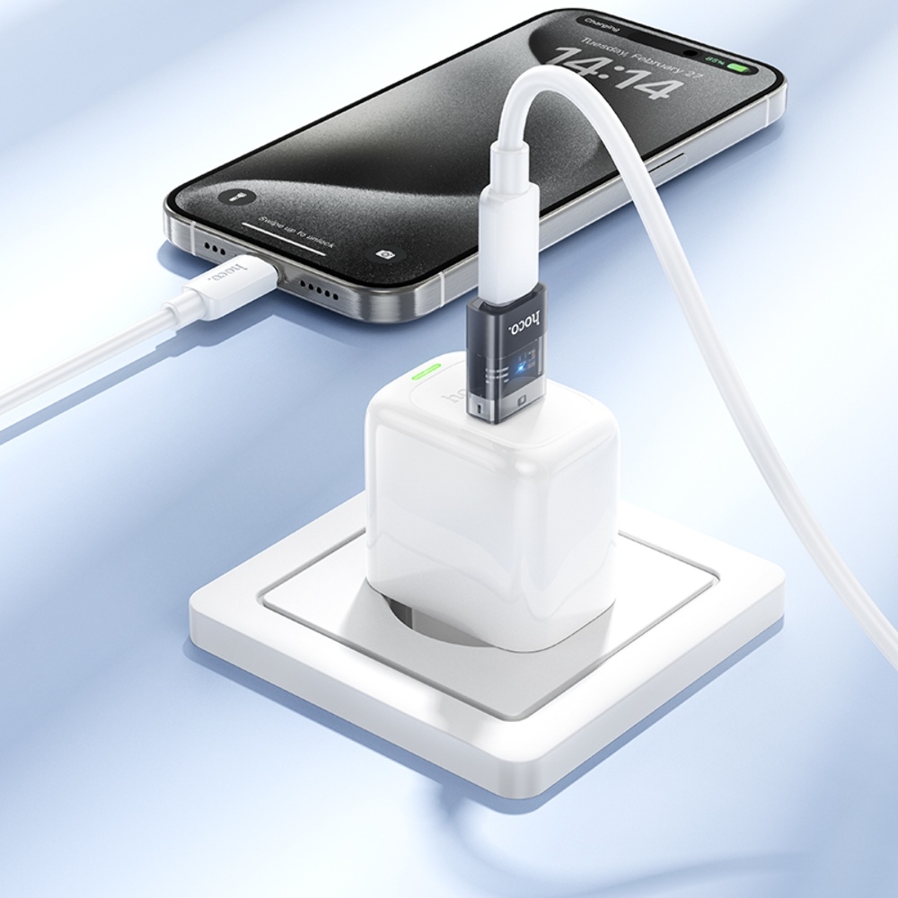 Адаптер переходник Hoco UA36C USB to Type-C black