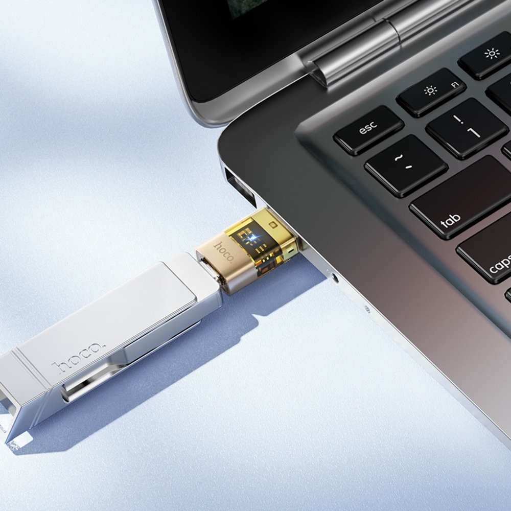 Адаптер переходник Hoco UA36C USB to Type-C gold