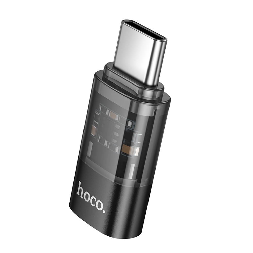 Адаптер переходник Hoco UA36D Type-C to Lightning black
