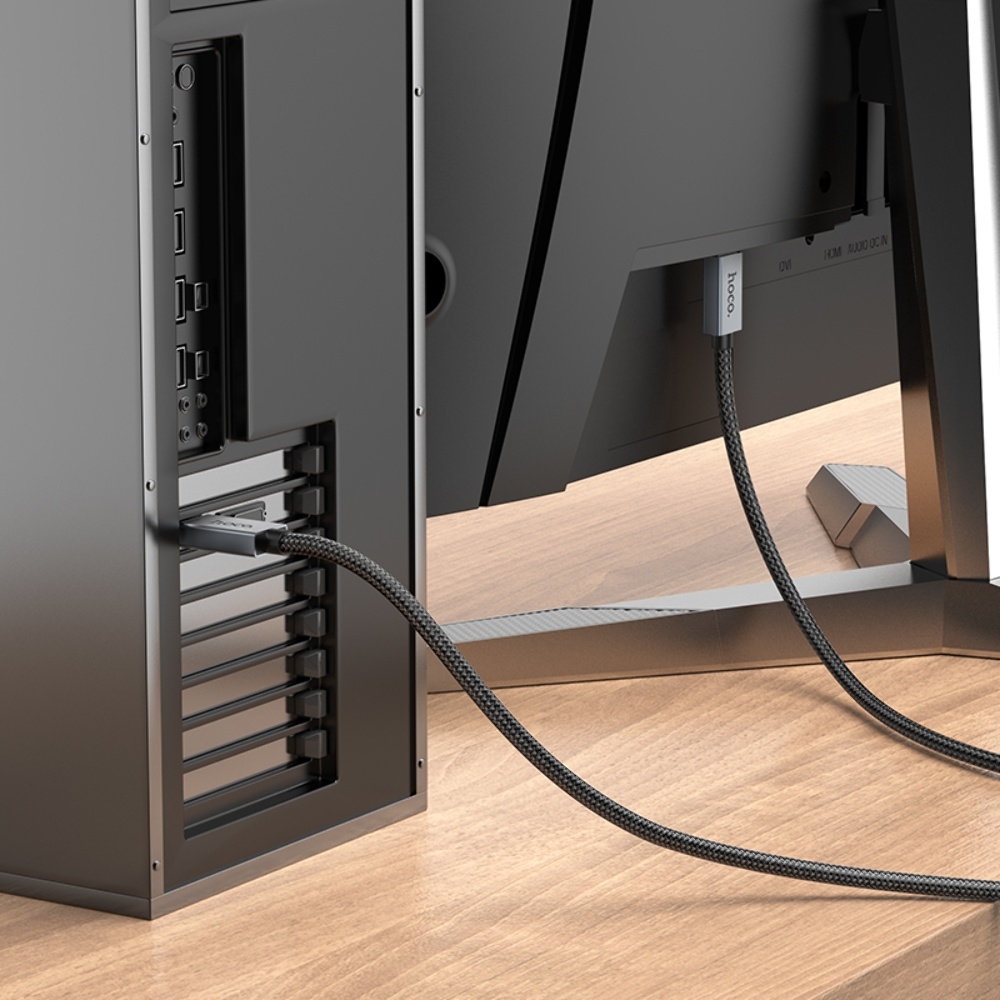 Мультимедийный кабель Hoco US04 8K DisplayPort 1.4 3m черный