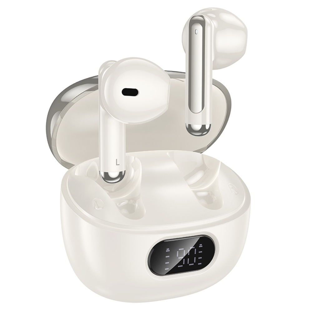 Беспроводные TWS наушники Hoco EQ18 вкладыши milky white