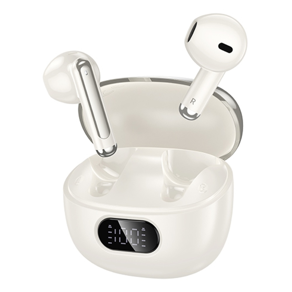 Беспроводные TWS наушники Hoco EQ18 вкладыши milky white